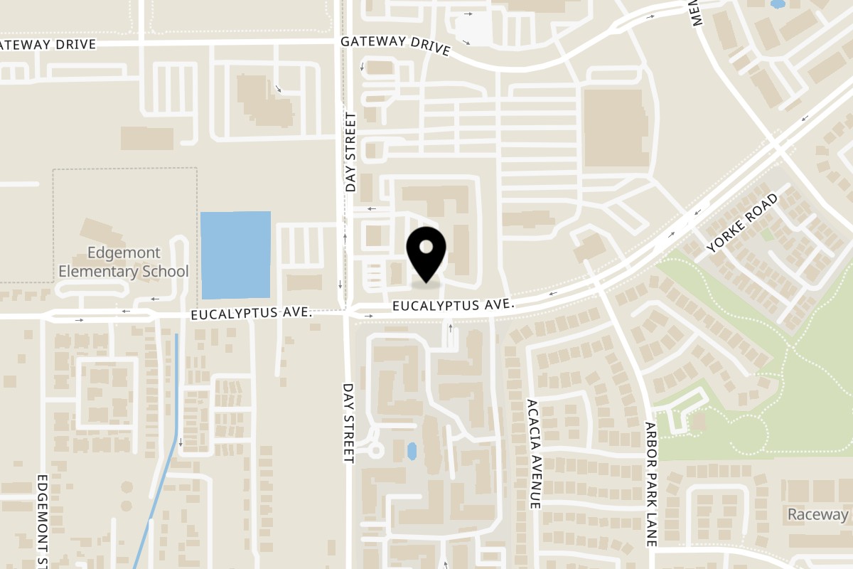 Map showing the location of LA's Hot Chicken Moreno Valley on 12980 Day St Ste 105 in Moreno Valley